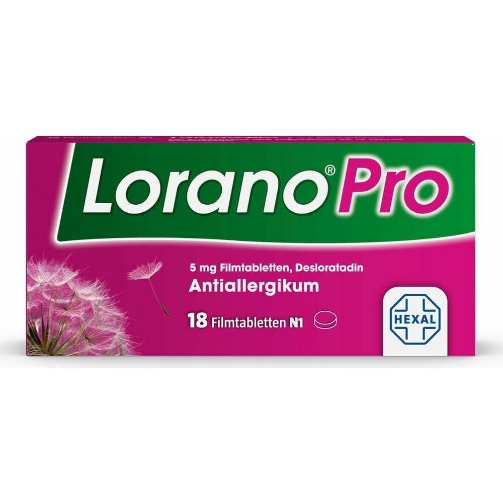hexal lorano pro 5mg filmtabletten 18 stuck Hexal Lorano Pro 5mg Filmtabletten 18 Stück