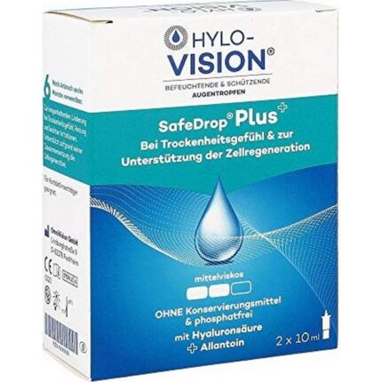 Hylo-Vision SafeDrop Plus eye drops, 20 ml (2×10 ml) — Hylo-Vision SafeDrop Plus Augentropfen, 20 ml (2×10 ml)