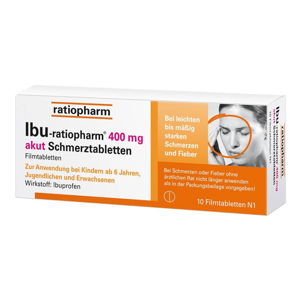 ibu ratiopharm 400 mg acute pain tablets film 10 pcs IBU-Ratiopharm 400 mg Acute Pain Film-Coated Tablets 10 pcs