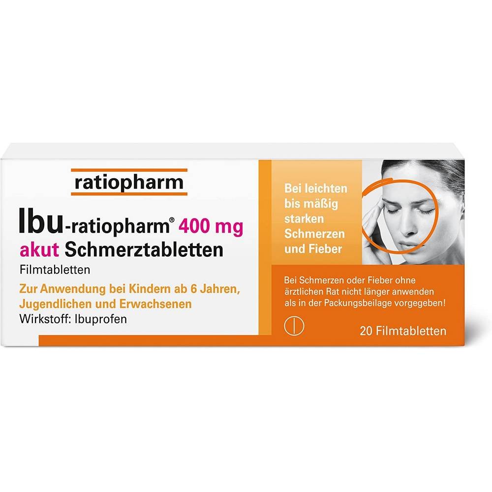ibu ratiopharm 400 mg acute pain tablets film tablets 20 pcs IBU-Ratiopharm 400 mg Acute Pain Film-Coated Tablets 20 pcs