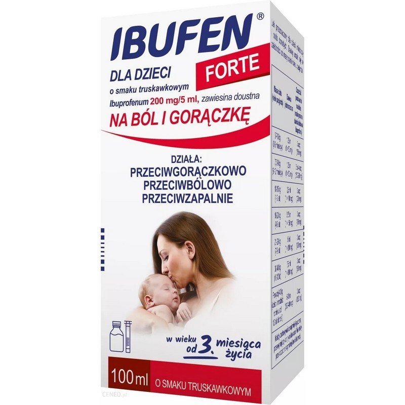 ibufen forte for children 200mg 5ml strawberry flavour suspension 100ml Ibufen Forte for Children 200 mg/5 ml Strawberry Suspension 100 ml