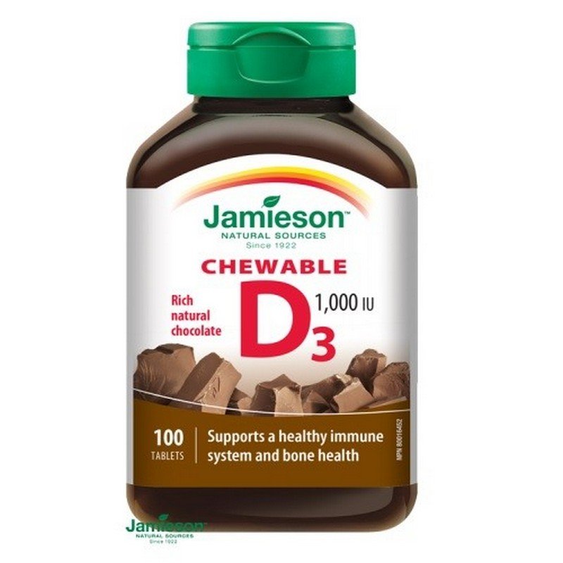 jamieson vitamin d3 1000 iu chocolate 100 tab Jamieson Vitamin D3 1000 IU chocolate 100 tab