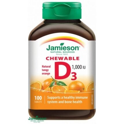 Jamieson Vitamin D3 1000IU sucking Orange 100 tab