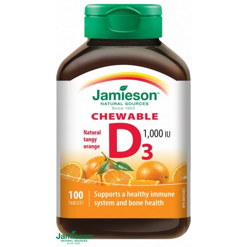 jamieson vitamin d3 1000iu sucking orange 100 tab Jamieson Vitamin D3 1000IU sucking Orange 100 tab
