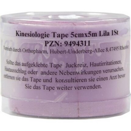 KINESIOLOGY tape 5 cmx5 m purple, 1 pc