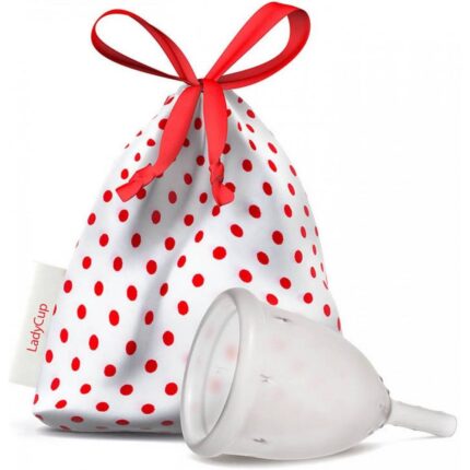 LadyCup Menstruationstasse Transparent Größe L