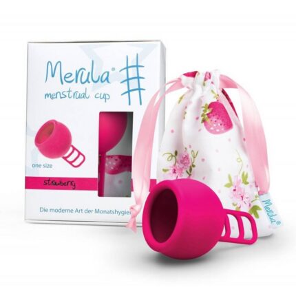 Merula Cup Menstruationstasse Universal Size Strawberry Red