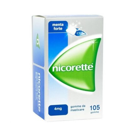 Nicorette 4 mg Strong Mint Chewing Gums for Smoking Cessation — 105 pcs
