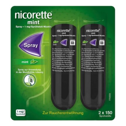 NICORETTE Mint Spray 1 mg/spray, 2 pcs