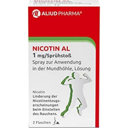 NICOTIN AL 1 mg/spray spray for oral use, 2 pcs