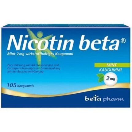 NICOTIN beta Mint 2 mg active ingredient chewing gum, 105 pcs