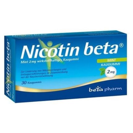 NICOTIN beta Mint 2 mg active ingredient chewing gum, 30 pcs