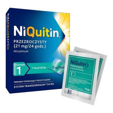 Niquitin transparent, 21 mg / 24 h, 114 mg transdermal patch, grade 1, patch, 7 pcs.