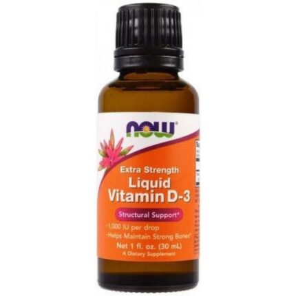 NOW Liquid vitamin D3 1000 IU in 1 drop of 30 ml