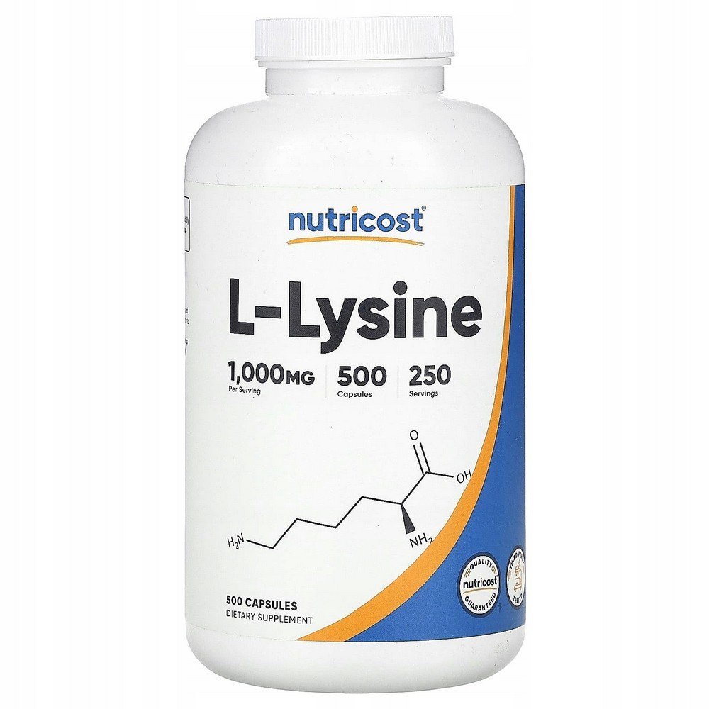 nutricost l lysine 1000 mg 500 capsules 500 mg per capsule Nutricost L-Lysine – 1000 mg – 500 caps