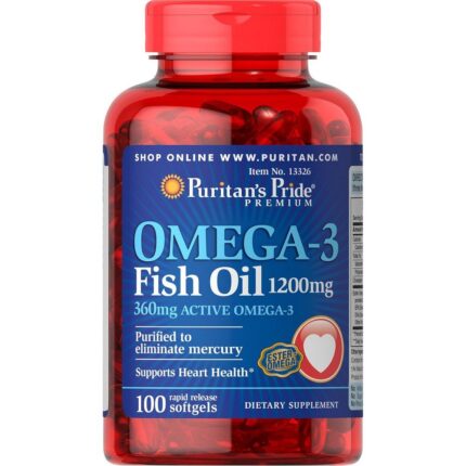 Puritan’s Pride Omega-3 Fish Oil 1200 mg – 100 softgels