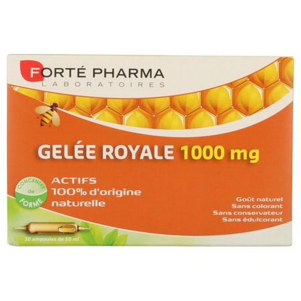 royal jelly 1000 mg forte pharma 20 gelee royale 1000 mg forte pharma Forté Pharma Royal Jelly 1000 mg – Natural Energy Booster, 20 Vials