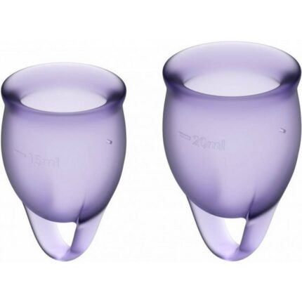 Satisfyer Feel Confident Menstruationstassen-Set (Lila 15 ml + 20 ml)