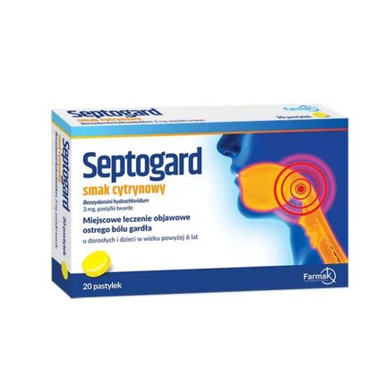 Septogard Lemon Flavor 20 Lozenges
