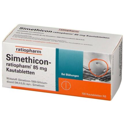 Simethicon Ratiopharm 85 mg Chewable Tablets 100 pcs