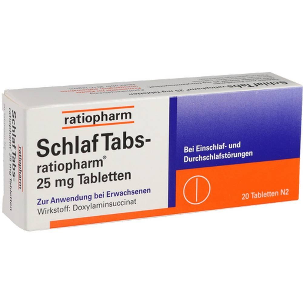sleep tabs ratiopharm 25 mg tablets 20 pcs Sleep Tabs Ratiopharm 25 mg Tablets 20 pcs