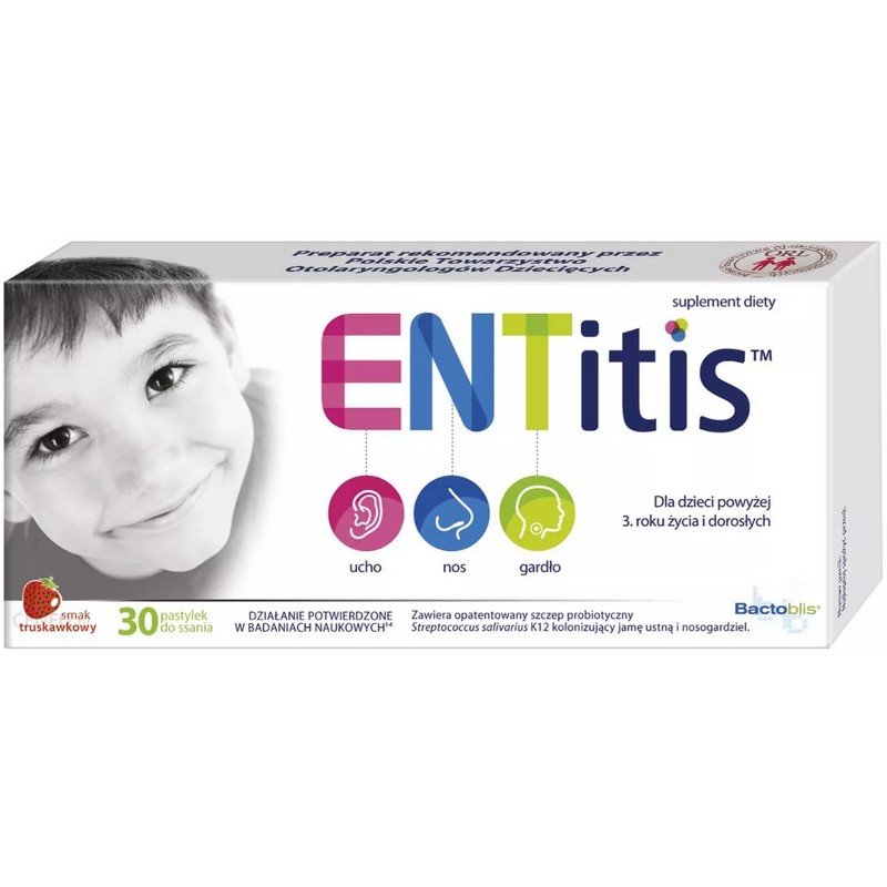 strawberry entitis 30 past ENTitis Strawberry Lozenges 30 pcs