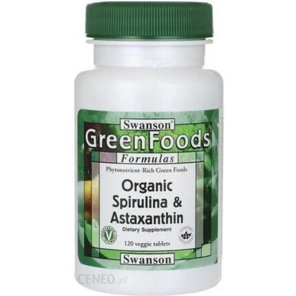 Swanson Organic Spirulina and Astaxanthin 120 Tablets
