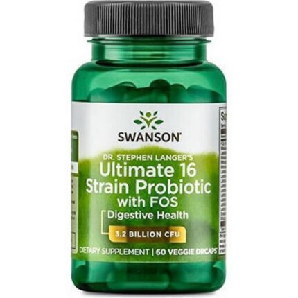 Swanson Probiotic Langer's Ultimate 16 Strains with FOS 60 Capsules