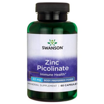 Swanson Zinc (picolinate), 22 mg, capsules, 60 pieces