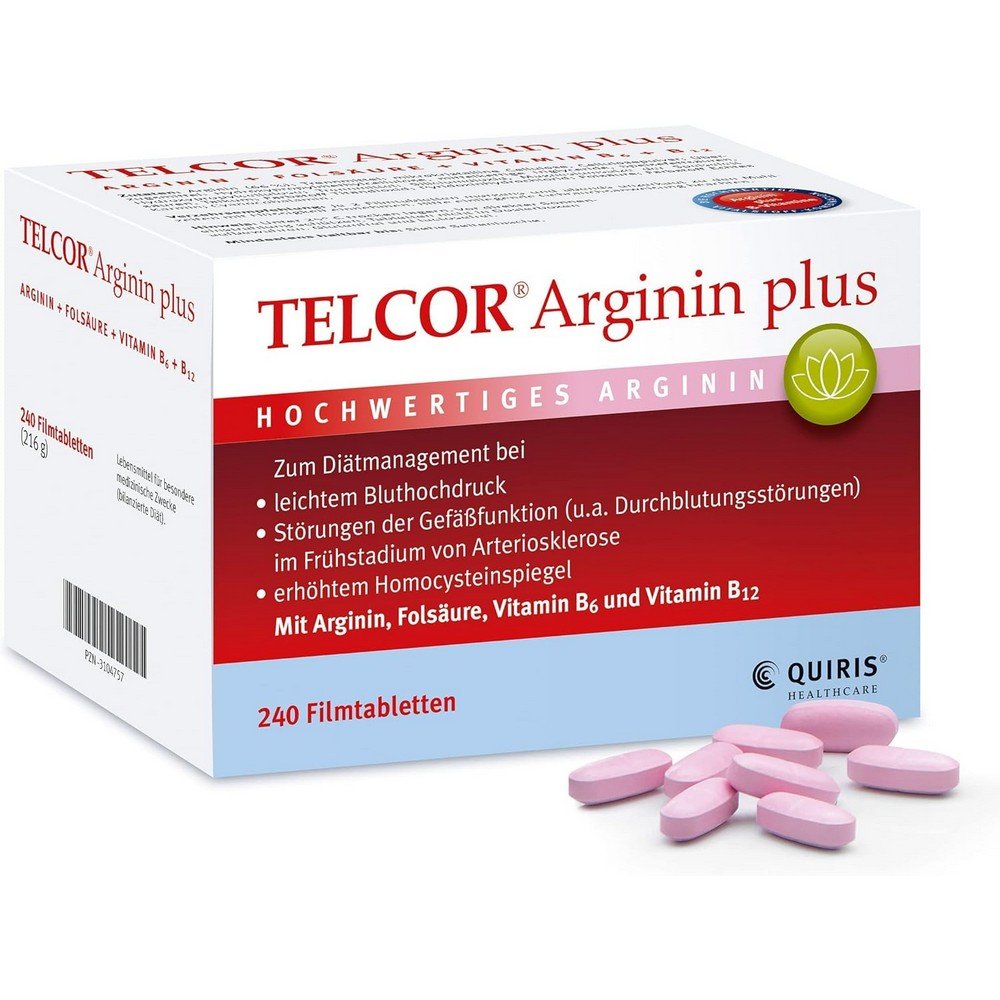 telcor arginin plus 240 vegan film coated tablets Telcor Arginin Plus – 240 vegan film-coated tablets