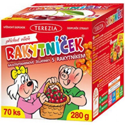 Terezia Company Sea buckthorn multivitamin jelly with sea buckthorn with cherry flavor 70 pcs.
