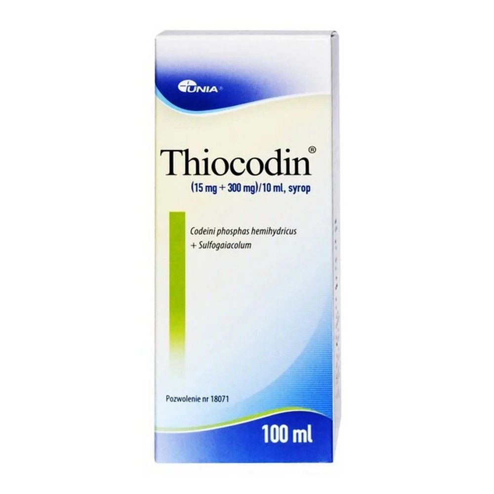 thiocodin 15 mg 300 mg10 ml syrup 100 ml Thiocodin Syrup 15mg + 300mg/10ml 100ml