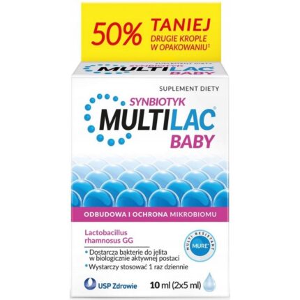 USP Zdrowie Multilac Baby Synbiotic Dietary Supplement 2 x 5 ml