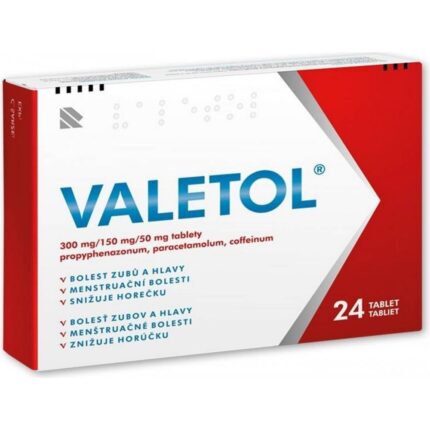 Valetol 300 mg / 150 mg / 50 mg Tablets 24 pcs
