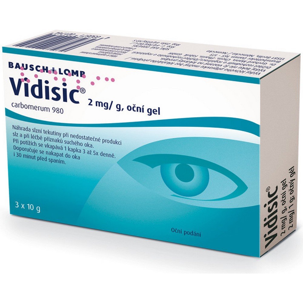 vidisic 2 mgg oph.gel_. 3 x 10 g Vidisic 2 mg/g eye gel 3 × 10 g