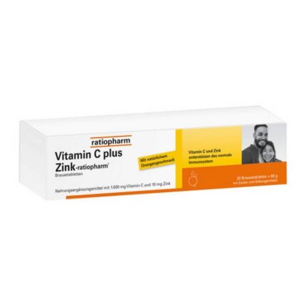 VITAMIN C PLUS zinc ratiopharm effervescent tablets, 20 pcs