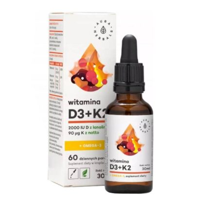 Vitamin D3 (2000 IU) + K2 + Omega-3, drops, 30 ml