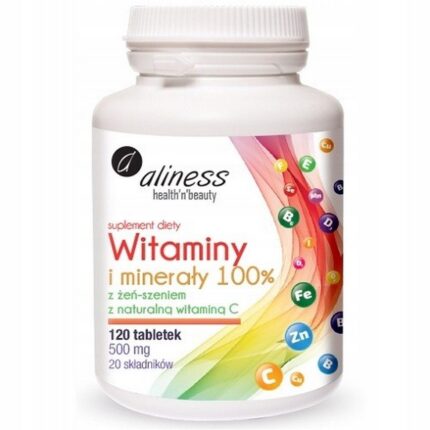 Aliness Vitamins and Minerals 100% 120 Tablets